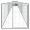 Poulet Vidaxl avec run 110x1221x110 cm en acier gris clair