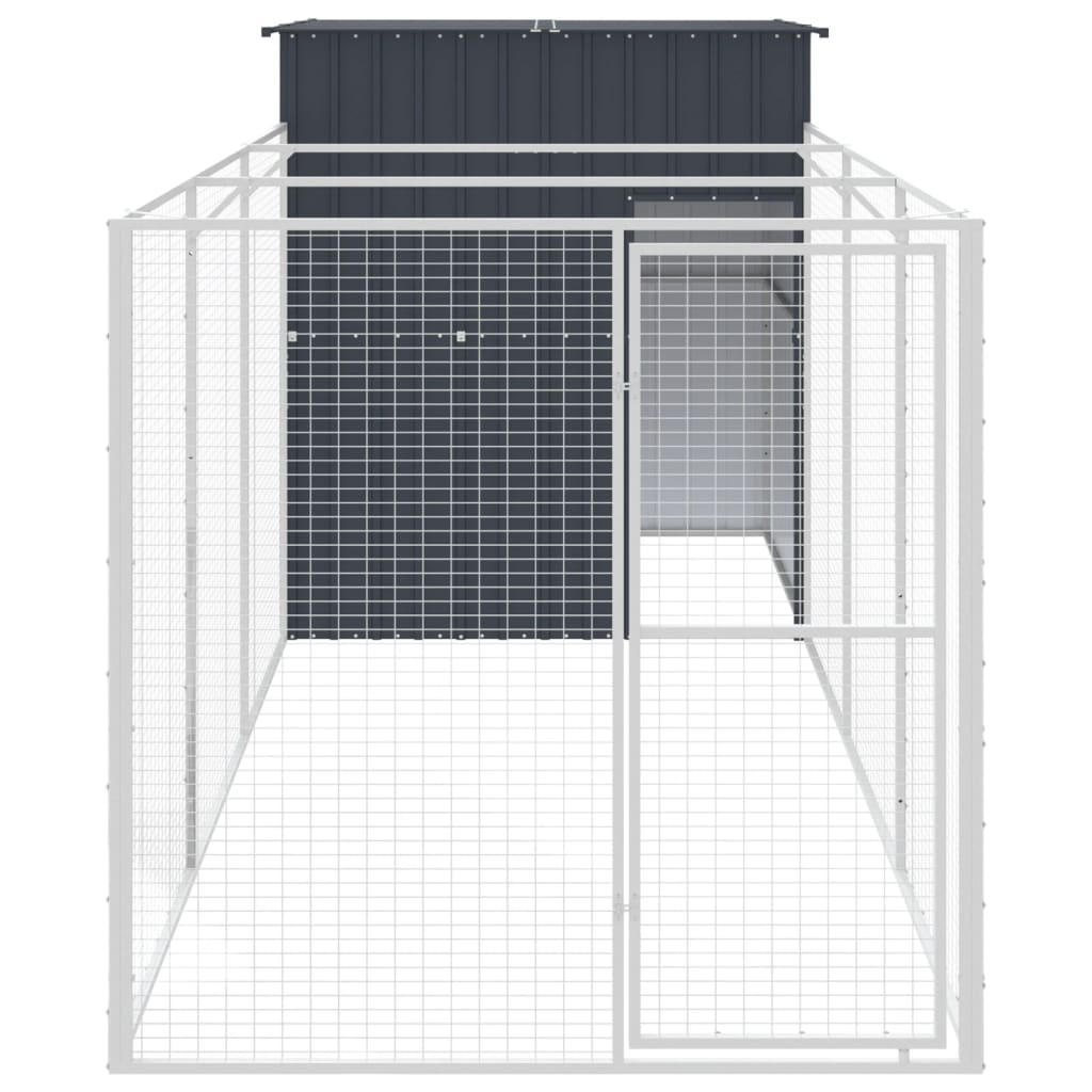 Vidaxl Dog Loft avec exécution 165x455x181 cm anthracite en acier galvanisé