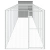 Vidaxl Dog Loft with Run 165x1271x181 cm en acier gris clair