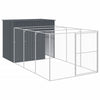 Vidaxl Dog Loft avec run 214x457x181 cm anthracite en acier galvanisé