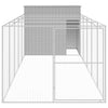 Vidaxl Dog Loft avec run 214x661x181 cm en acier gris clair