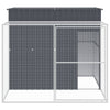 Vidaxl Dog Loft avec run 214x253x181 cm anthracite en acier galvanisé