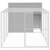 Vidaxl Dog Loft avec run 214x457x181 cm en acier gris clair