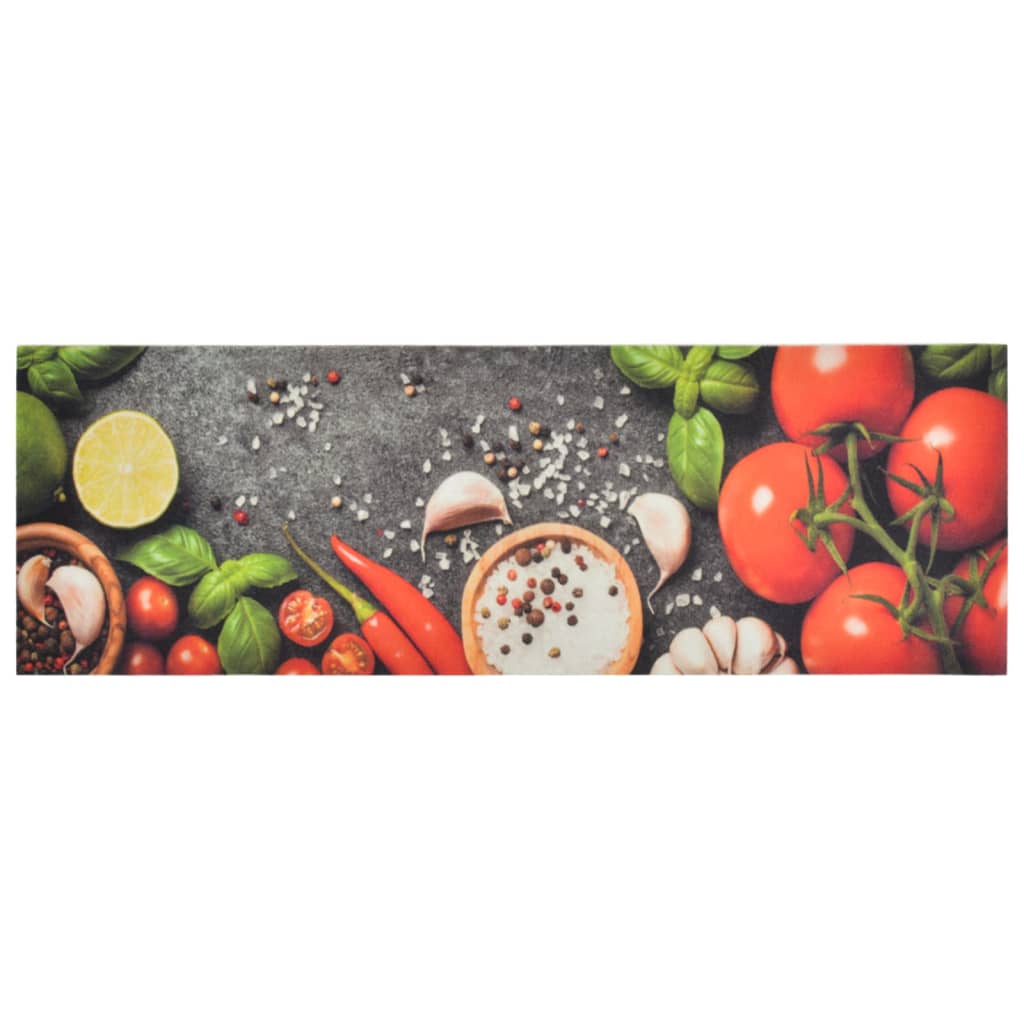 Vidaxl Cuisine Mat Wasable Vegetable Imprimé 60x180 cm Velvet