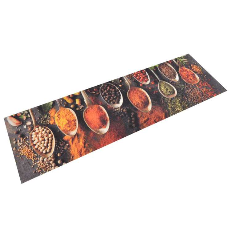 Vidaxl Kity Mat lavable Lauce Spice Imprimé 45x150 cm Velvet