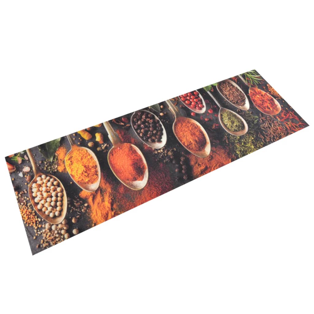 Vidaxl Cuisine Mat Washable Spooning Herb Imprime 60x180 cm Velvet