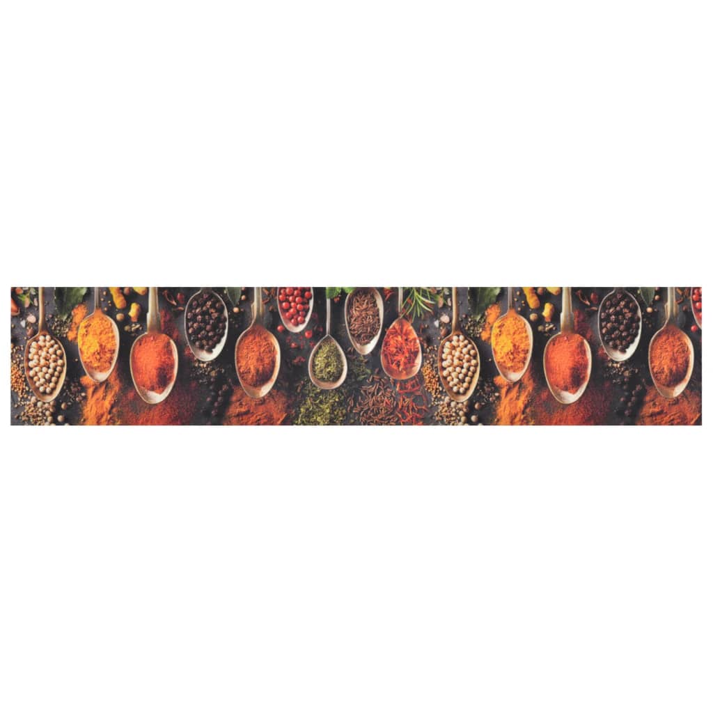 Vidaxl Kitchen Mat lavable Lapper Herbprint 60x300 cm Velvet