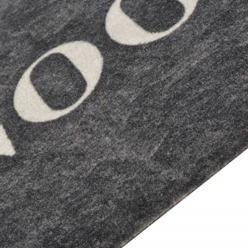 Vidaxl Cuisine tapis lavable Imprimée de cuisson 45x150 cm Velvet noir