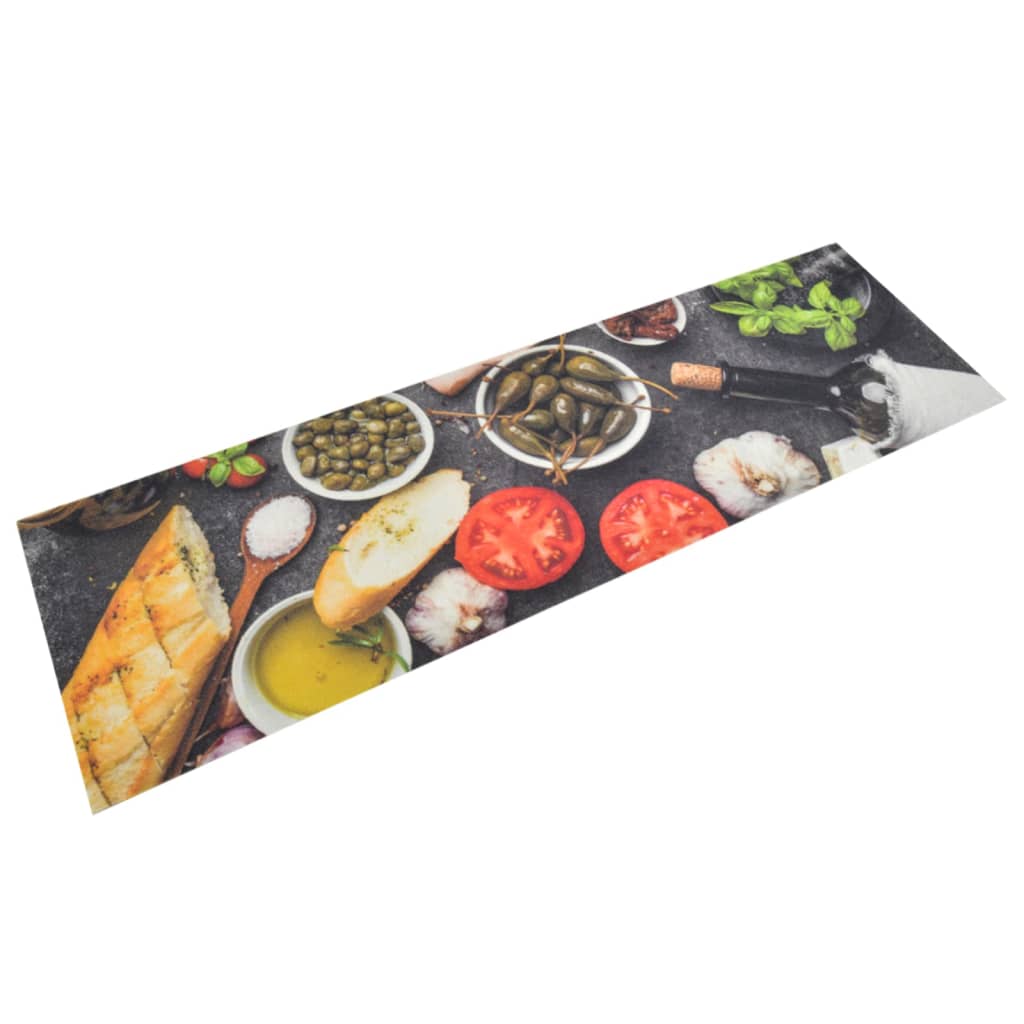 Vidaxl Cuisine Mat Washable Vins Dîner Imprimé 45x150 cm Velvet