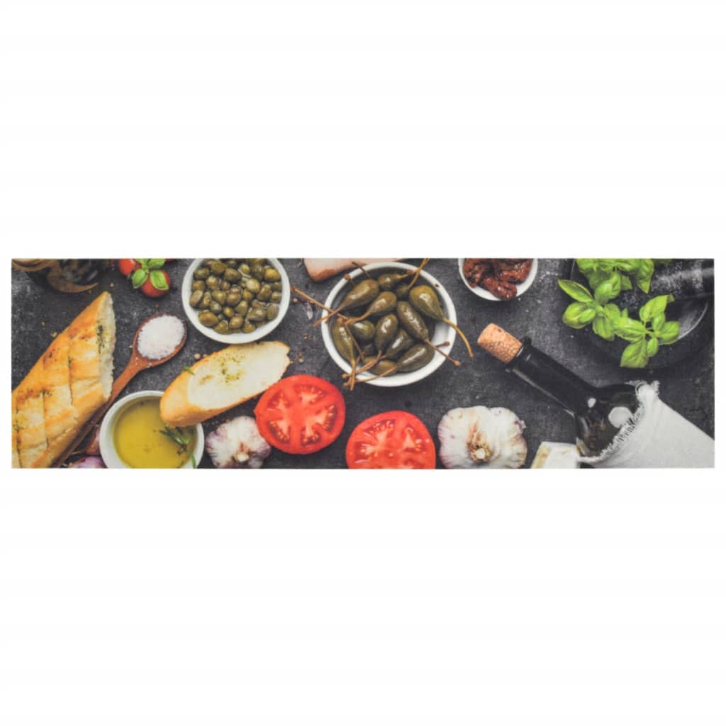 Vidaxl Cuisine Mat Washable Vins Dîner Imprimé 45x150 cm Velvet