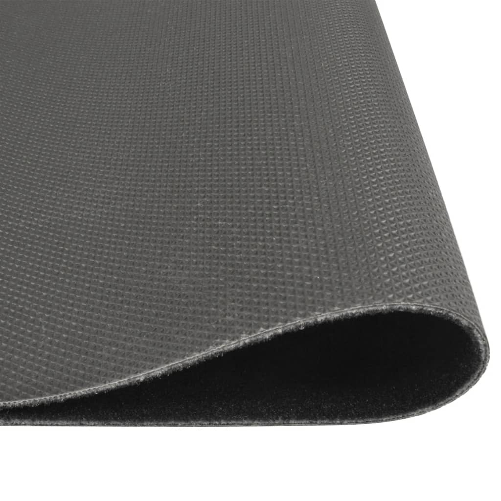 Vidaxl Kity Mat Washable Kitchen Print 60x300 cm Velvet Black