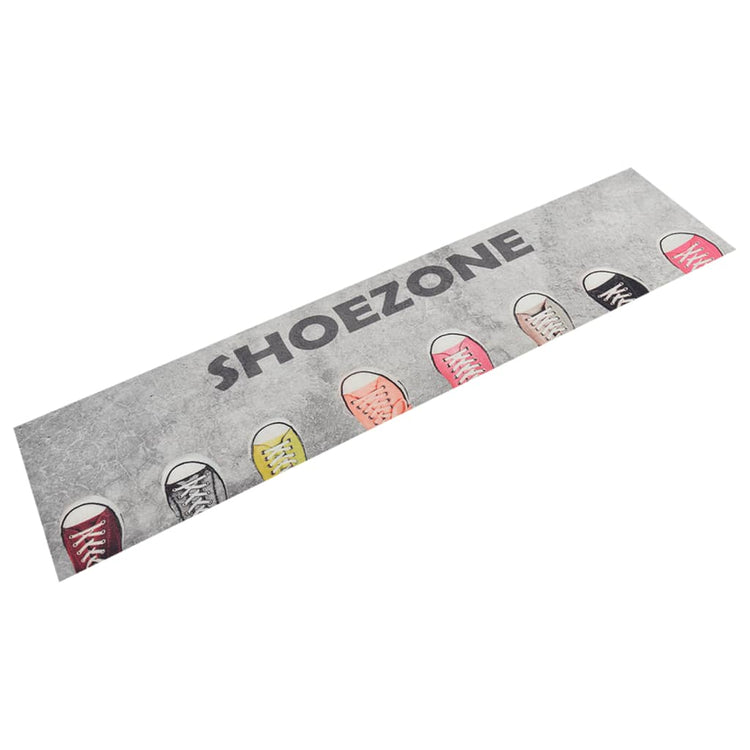Vidaxl Cuisine Mat Wasable Shoezone Print 60x300 cm Velvet