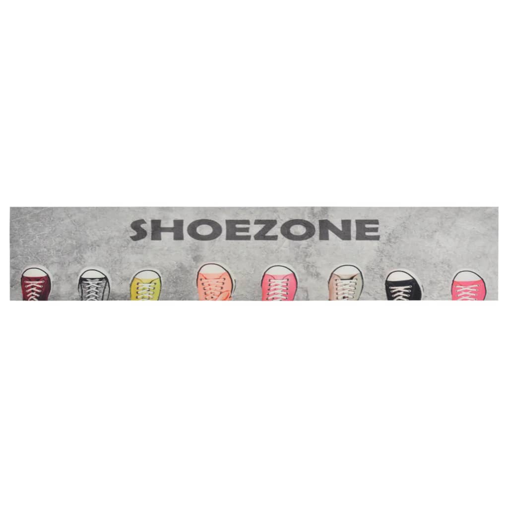 Vidaxl Cuisine Mat Wasable Shoezone Print 60x300 cm Velvet