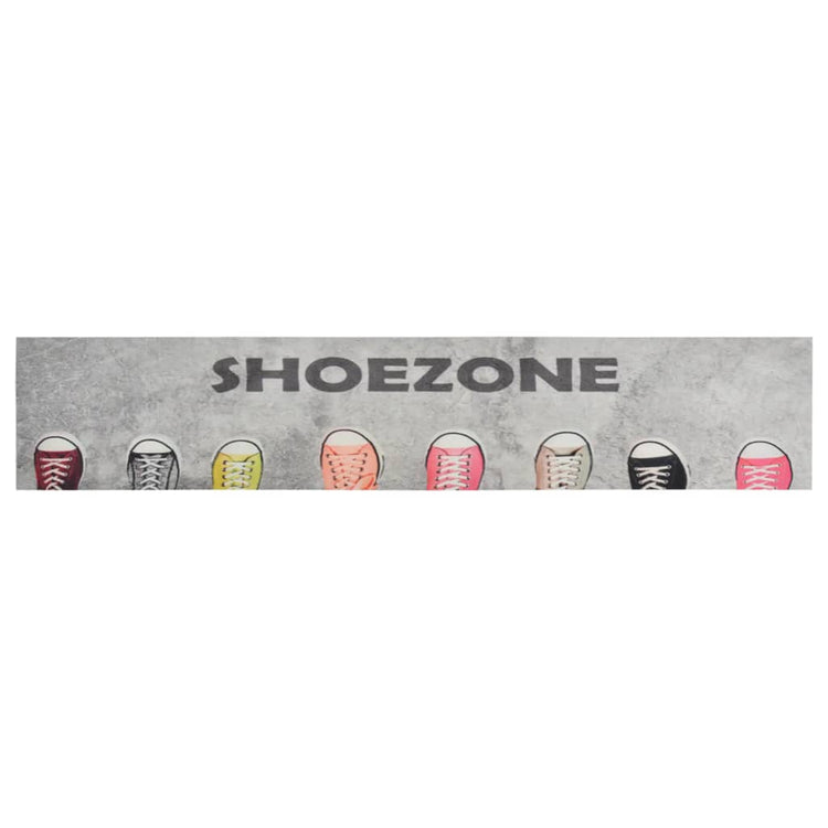 Vidaxl Cuisine Mat Wasable Shoezone Print 60x300 cm Velvet