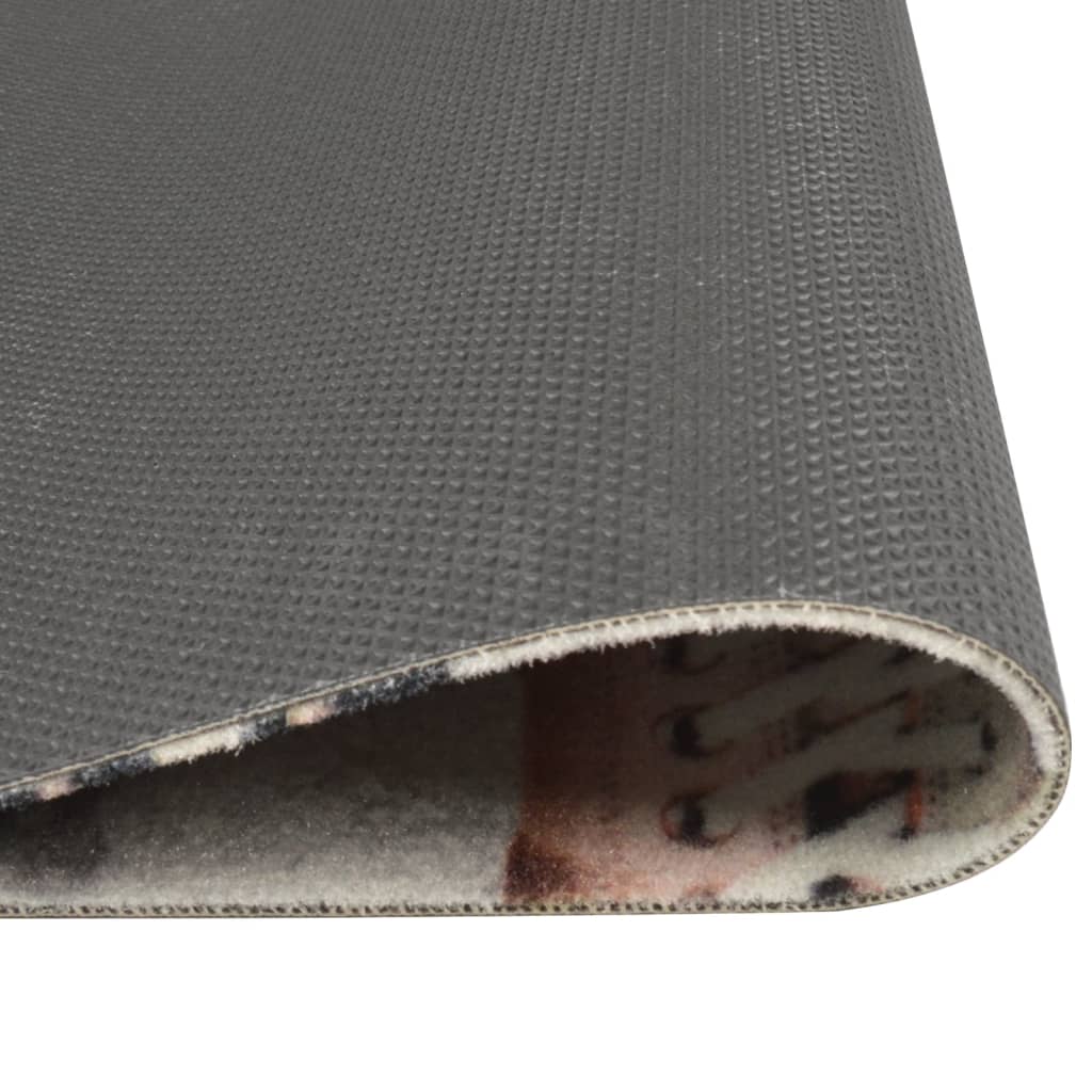 Vidaxl Cuisine Mat Wasable Shoezone Print 60x300 cm Velvet