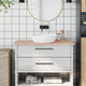 Table de lavabo Vidaxl 100x50x1,5 cm Beech Wood