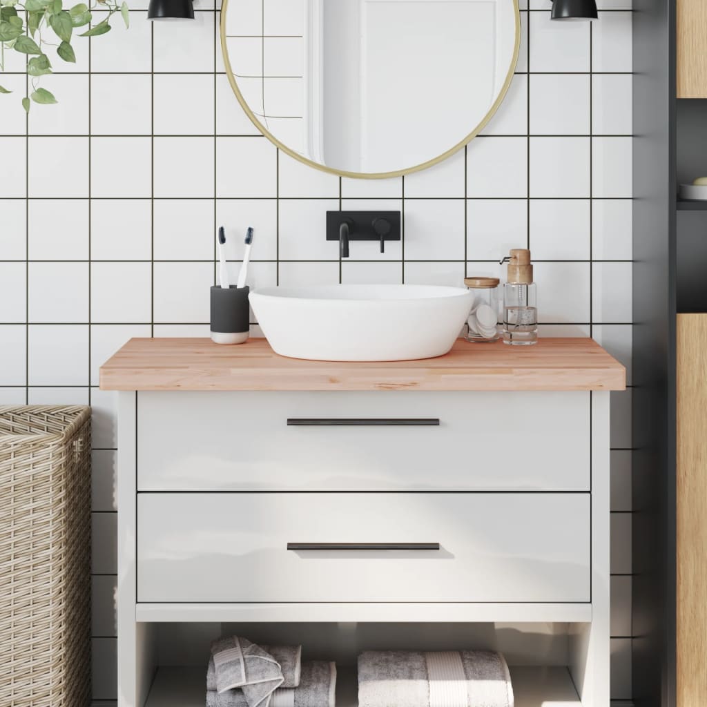 Table de lavabo VIDAXL 100x60x4 cm Beech Wood