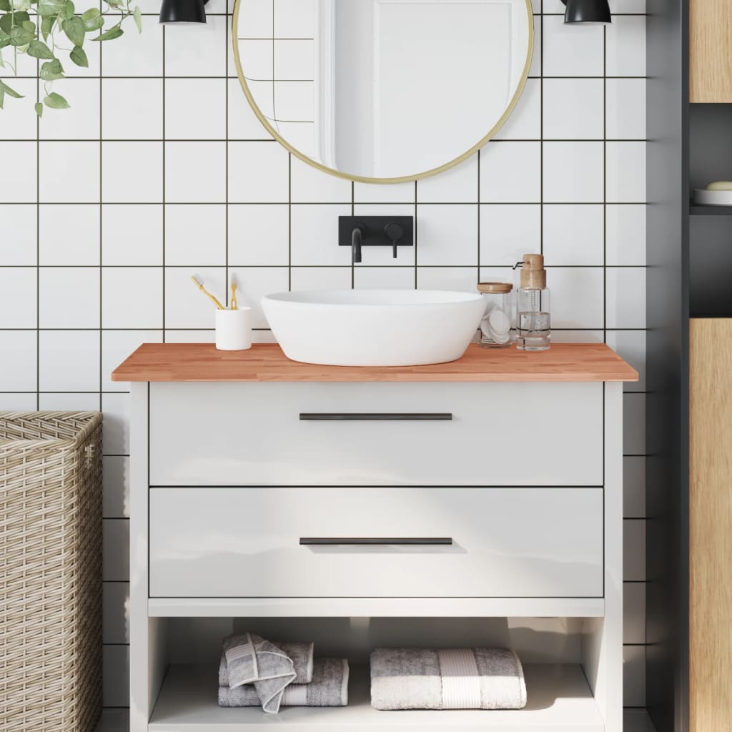 Tableau de lavabo Vidaxl 100x60x1,5 cm Beech Wood