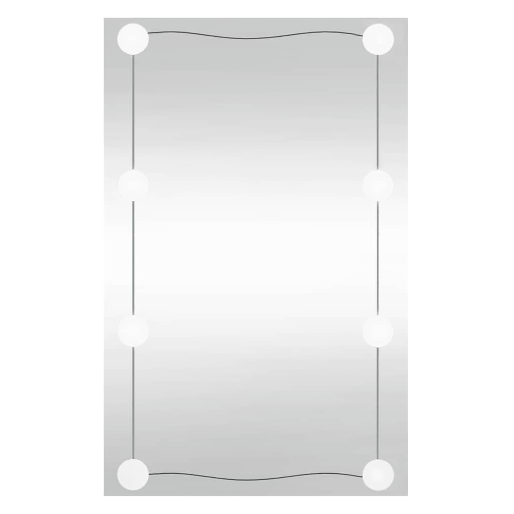 Miroir mural Vidaxl avec LED Verre rectangulaire de 40x60 cm