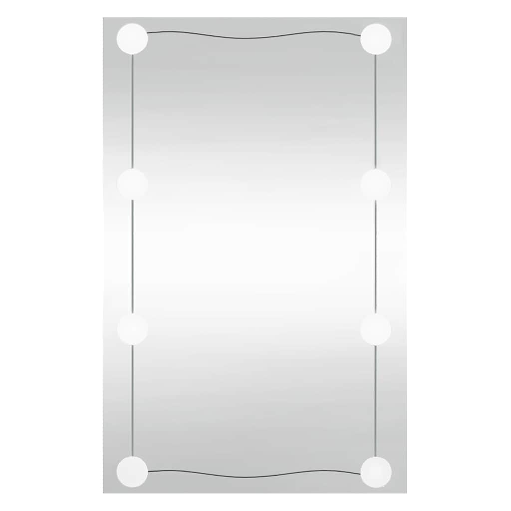 Miroir mural Vidaxl avec LEDS Verre rectangulaire de 50x80 cm