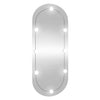 Miroir mural Vidaxl avec LED Verre ovale de 25x60 cm