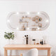 Miroir mural Vidaxl avec LED Verre ovale de 45x100 cm