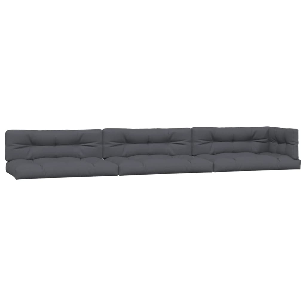 Coussins de palette vidaxl 7 st tissu anthracite -colored