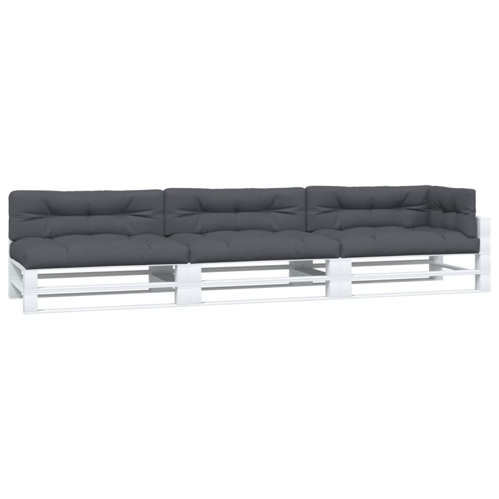 Coussins de palette vidaxl 7 st tissu anthracite -colored