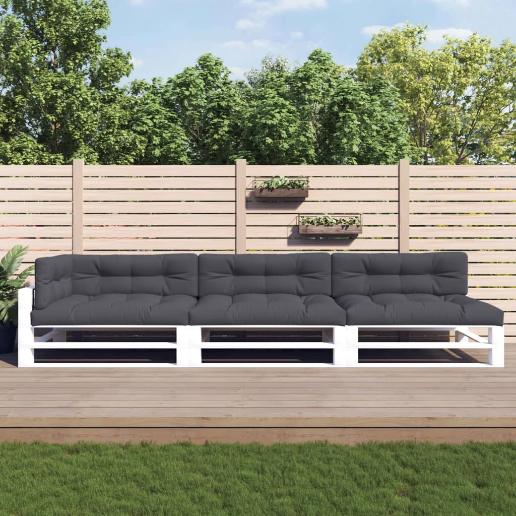 Coussins de palette vidaxl 7 st tissu anthracite -colored
