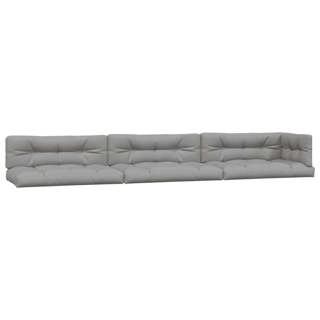 Coussins de palette vidaxl 7 st tissu gris