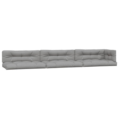 Coussins de palette vidaxl 7 st tissu gris