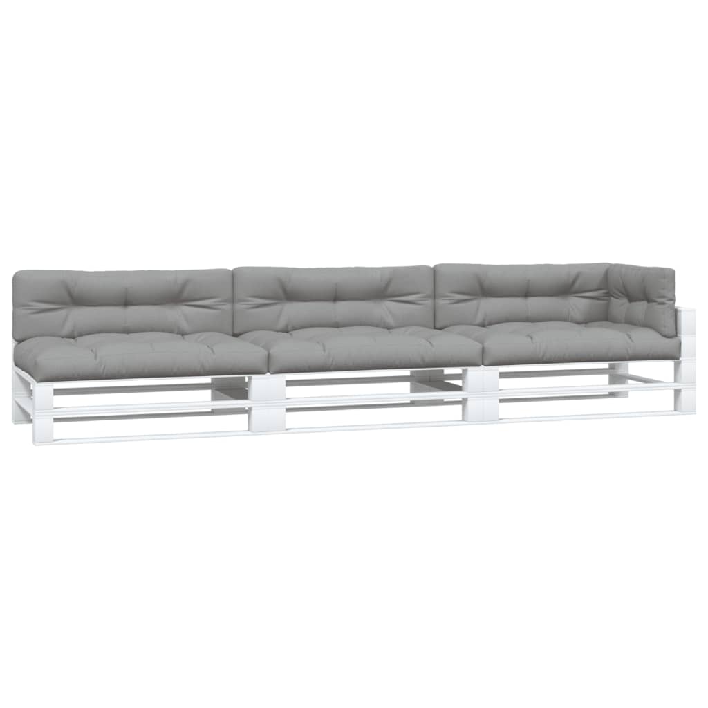 Coussins de palette vidaxl 7 st tissu gris
