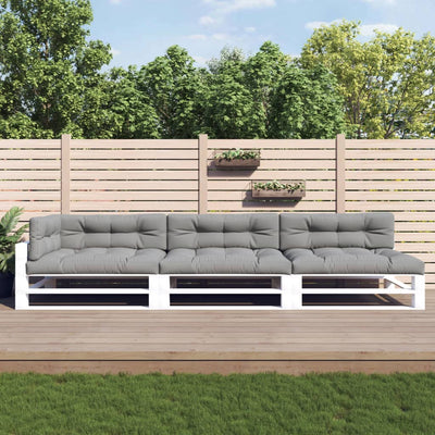 Coussins de palette vidaxl 7 st tissu gris