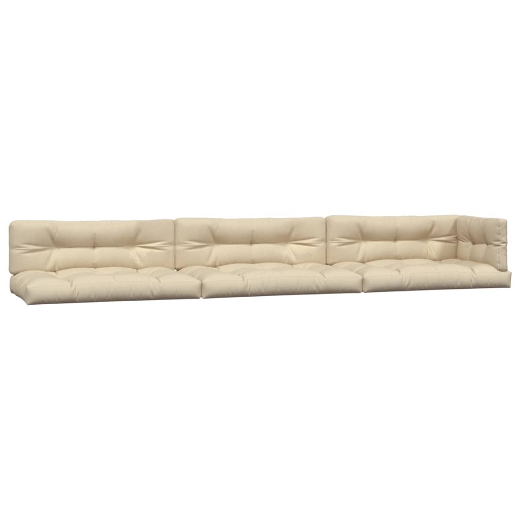 Coussins de palette vidaxl 7 st tissu beige