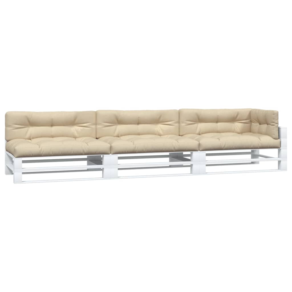 Coussins de palette vidaxl 7 st tissu beige