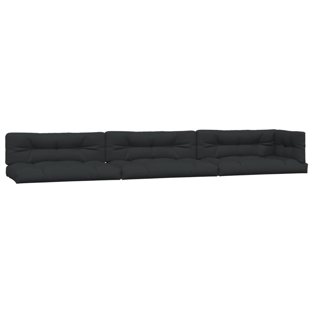 Coussins de palette vidaxl 7 st tissu noir
