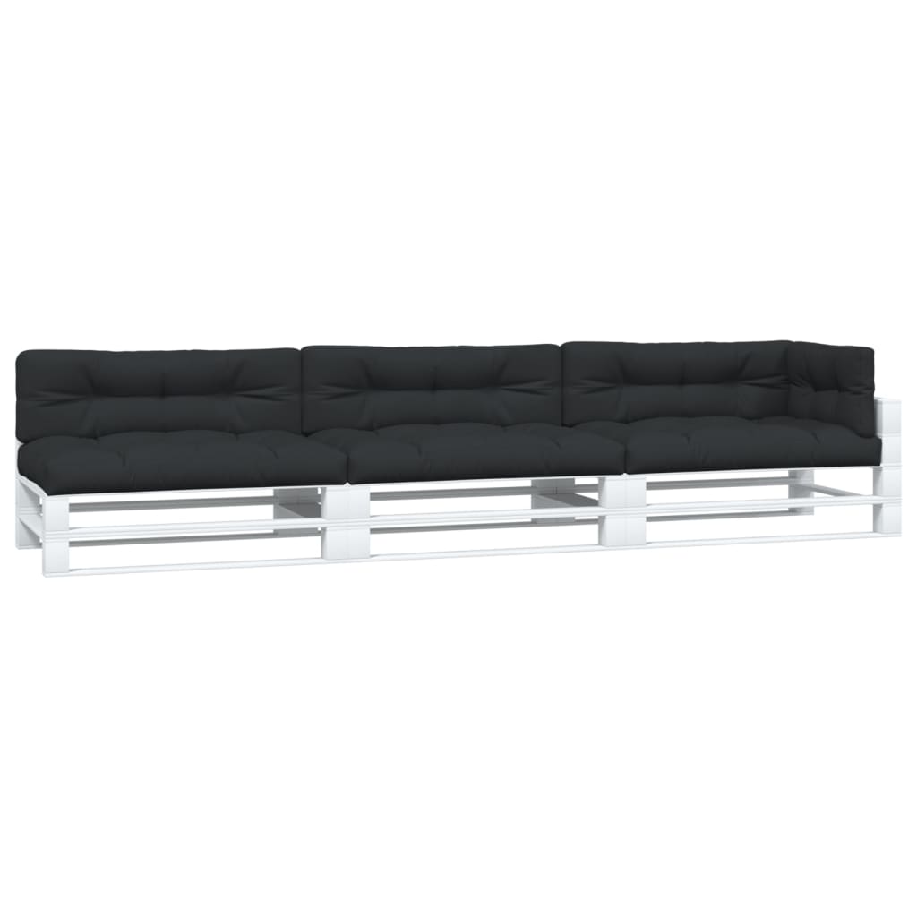 Coussins de palette vidaxl 7 st tissu noir