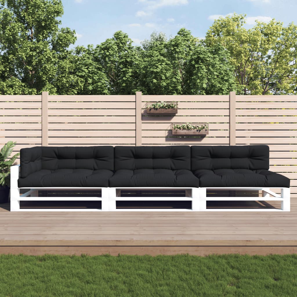 Coussins de palette vidaxl 7 st tissu noir