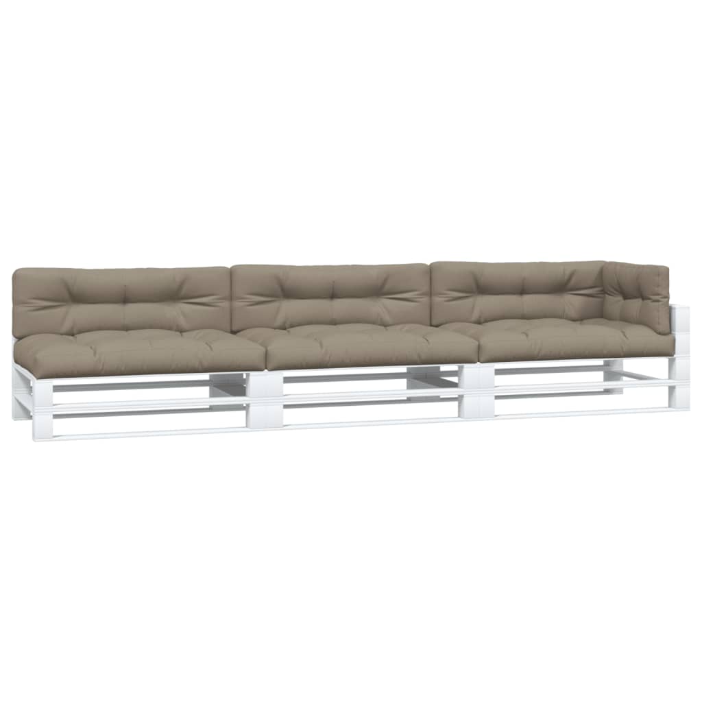 Coussins de palette vidaxl 7 St tissu taupe