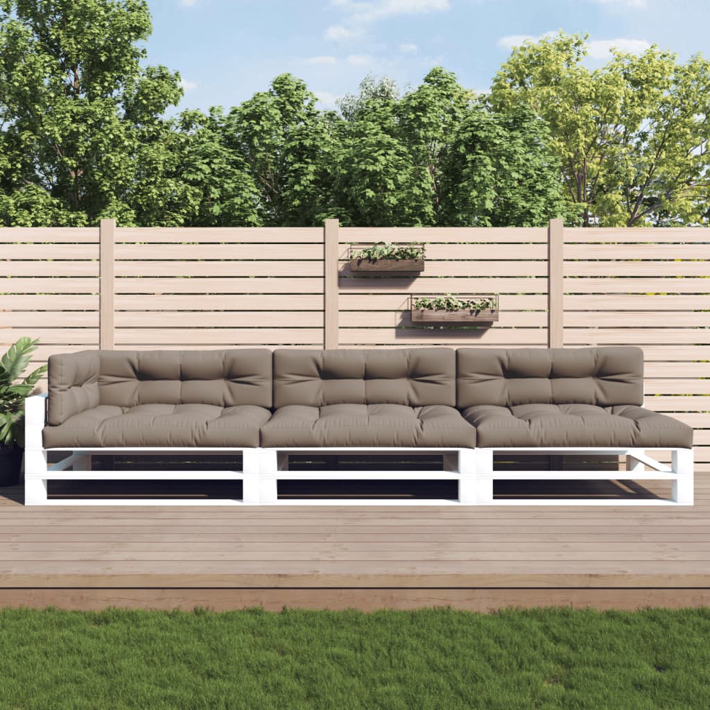 Coussins de palette vidaxl 7 St tissu taupe