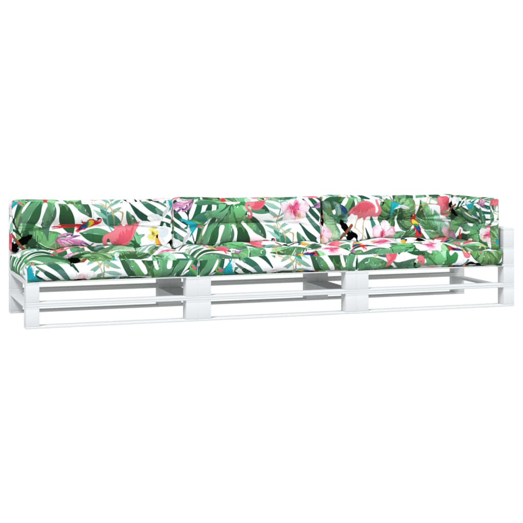 Coussins de palette vidaxl 7 st tissu multi-colorants