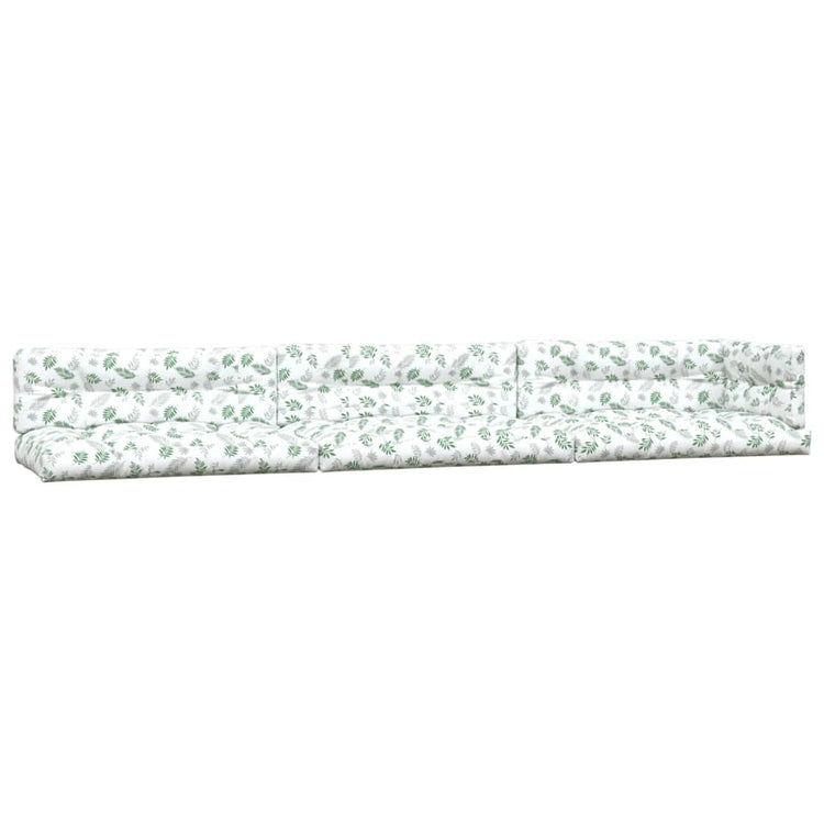 VidaXL coussins de palette 7 pcs tissu à motif de feuilles