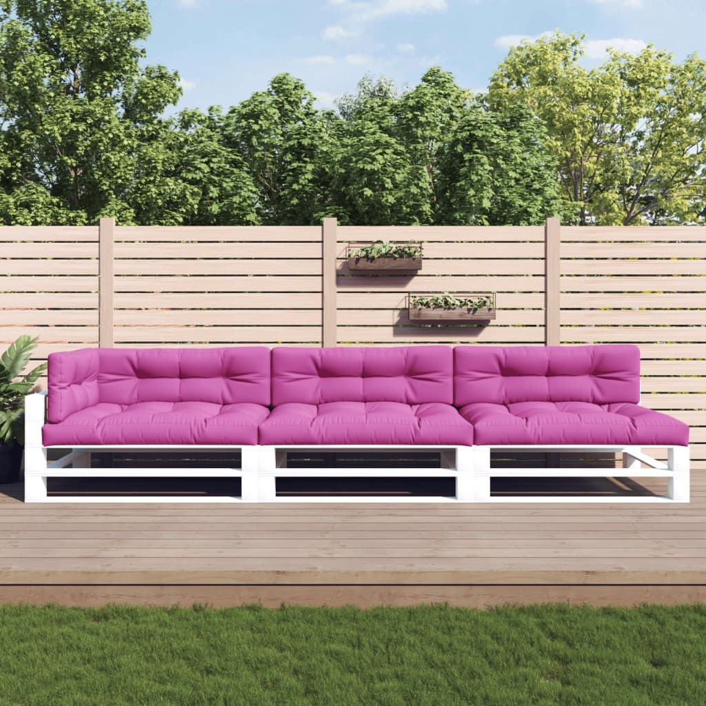 Coussins de palette vidaxl 7 st tissu rose