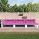 Coussins de palette vidaxl 7 st tissu rose