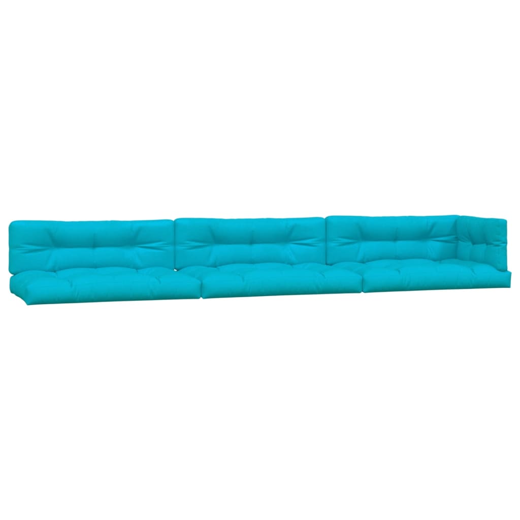 Coussins de palette vidaxl 7 st tissu turquoise