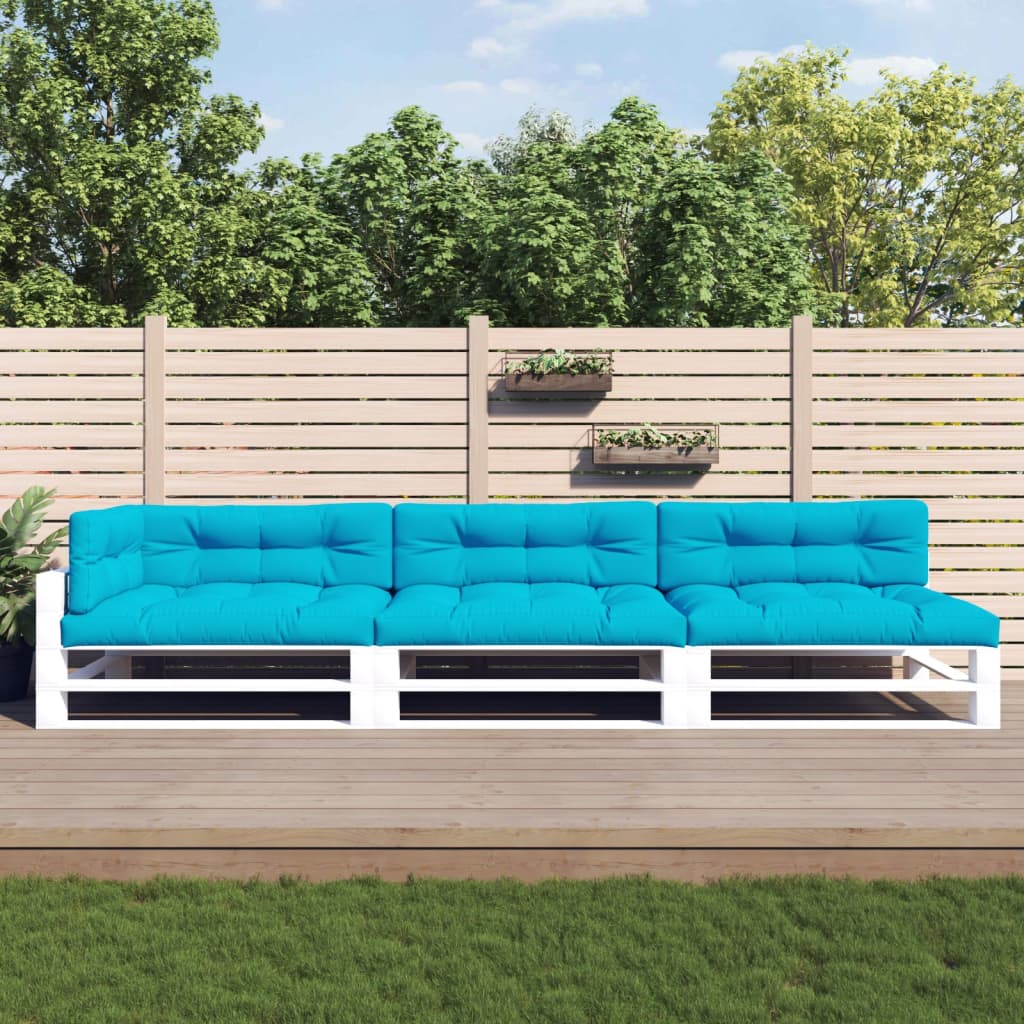 Coussins de palette vidaxl 7 st tissu turquoise