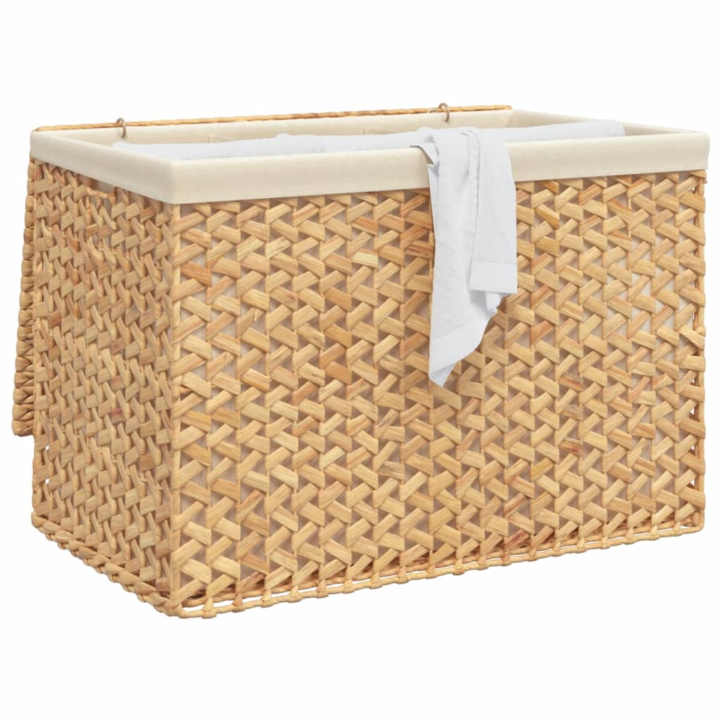 Panier à linge Vidaxl avec 3 compartiments 75x42.5x52 cm Waterhyacint