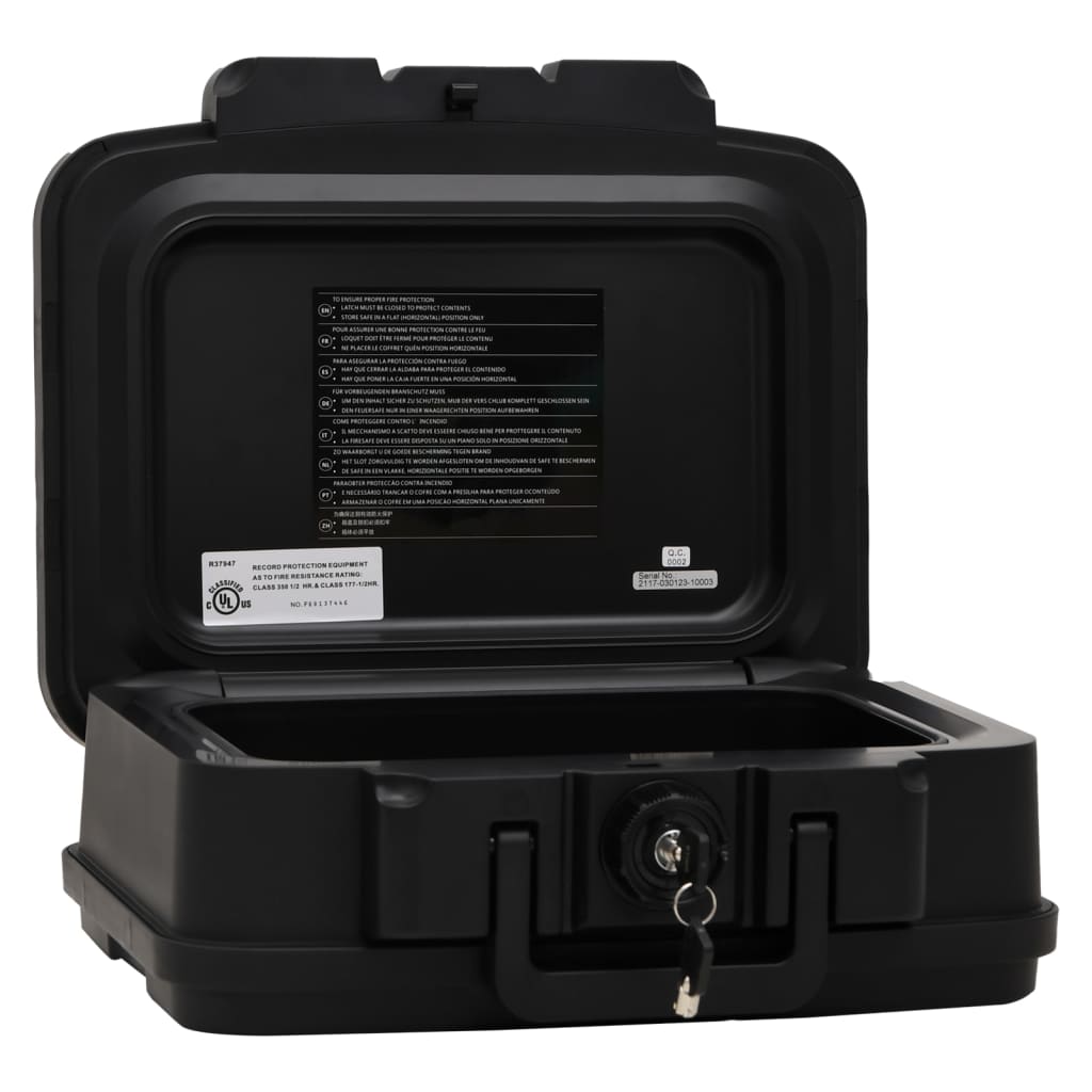 Vidaxl Safe 38x32.5x16,5 cm noir