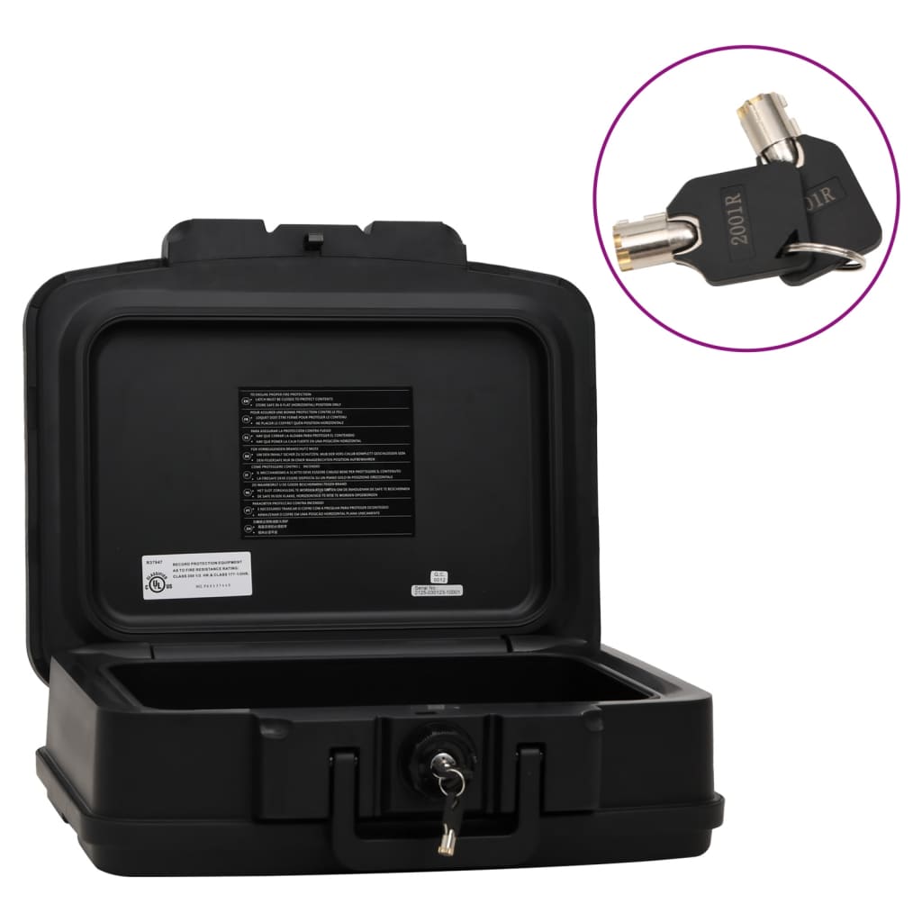 Vidaxl Safe 44x37x16,5 cm noir