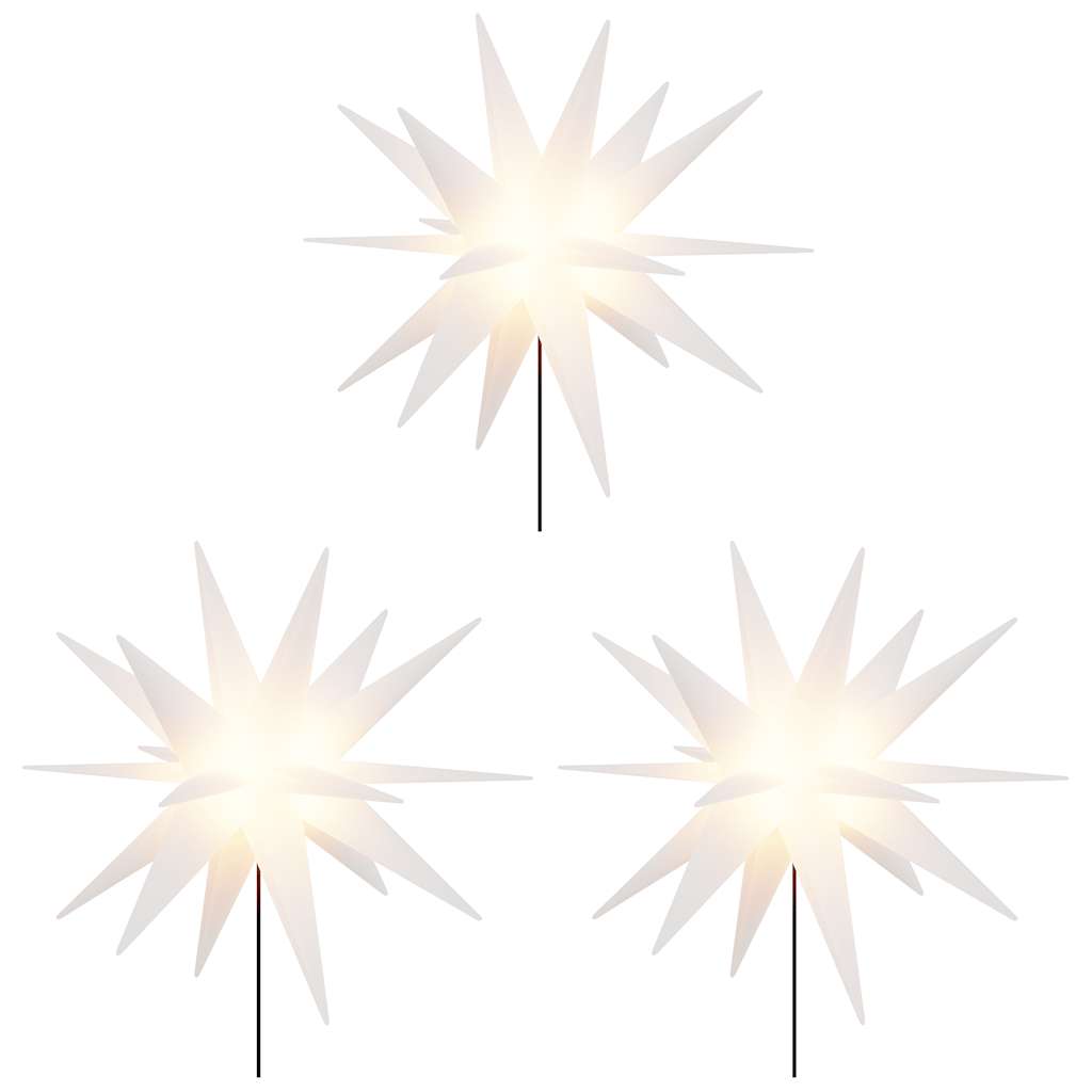 Vidaxx lumières de Noël avec piquet et LED 3 pcs 57 cm blanc
